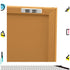 Yellow Metal Storage Cabinet Sideboard Buffet with Adjustable Shelf