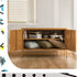 Yellow Metal Storage Cabinet Sideboard Buffet with Adjustable Shelf