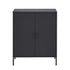 ArtissIn Charcoal Metal Storage Cabinet Sideboard Buffet with Adjustable Shelves