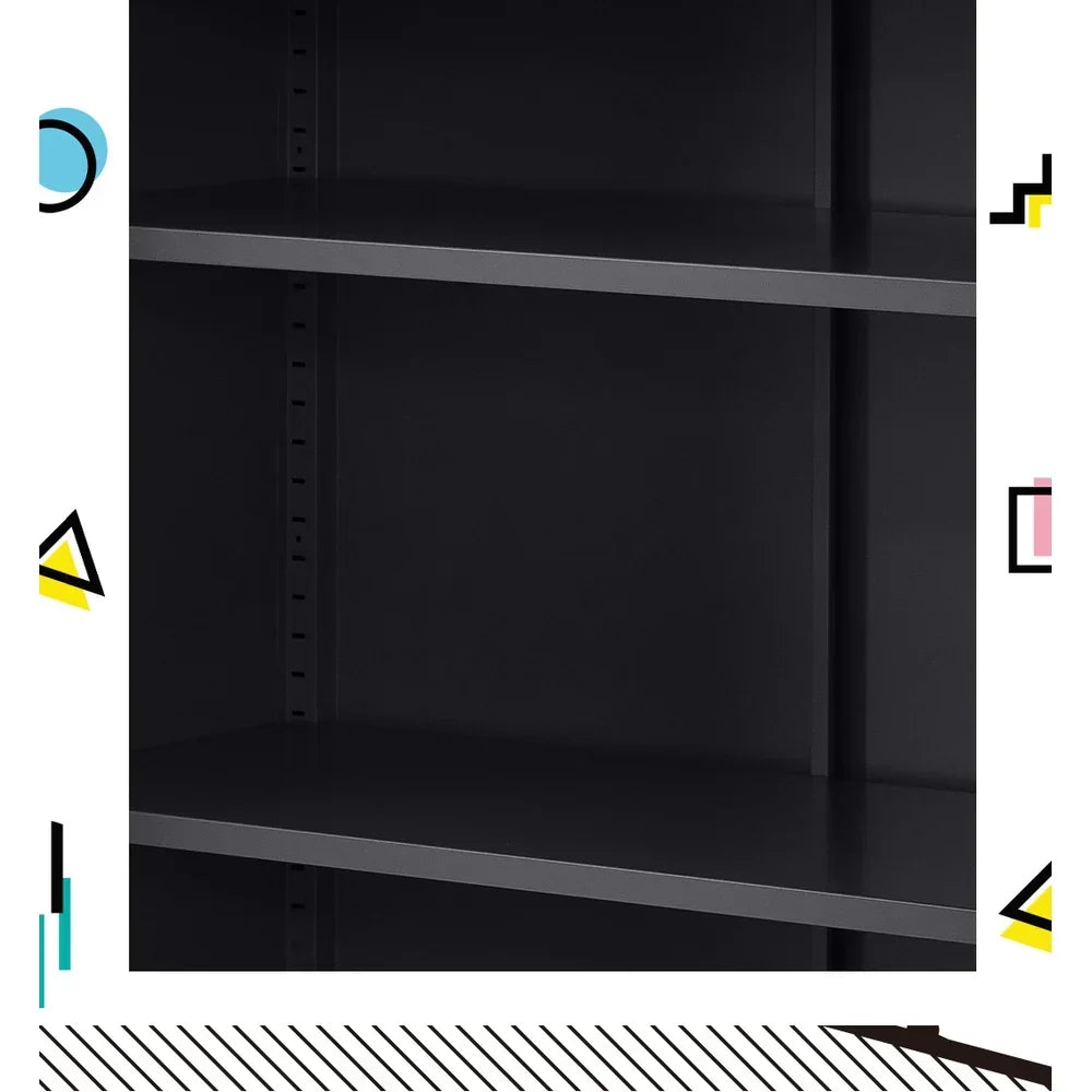 ArtissIn Charcoal Metal Storage Cabinet Sideboard Buffet with Adjustable Shelves