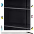 ArtissIn Charcoal Metal Storage Cabinet Sideboard Buffet with Adjustable Shelves