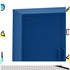 Artiss Metal Locker Cabinet Blue Storage Sideboard Buffet Cabinet 80cm