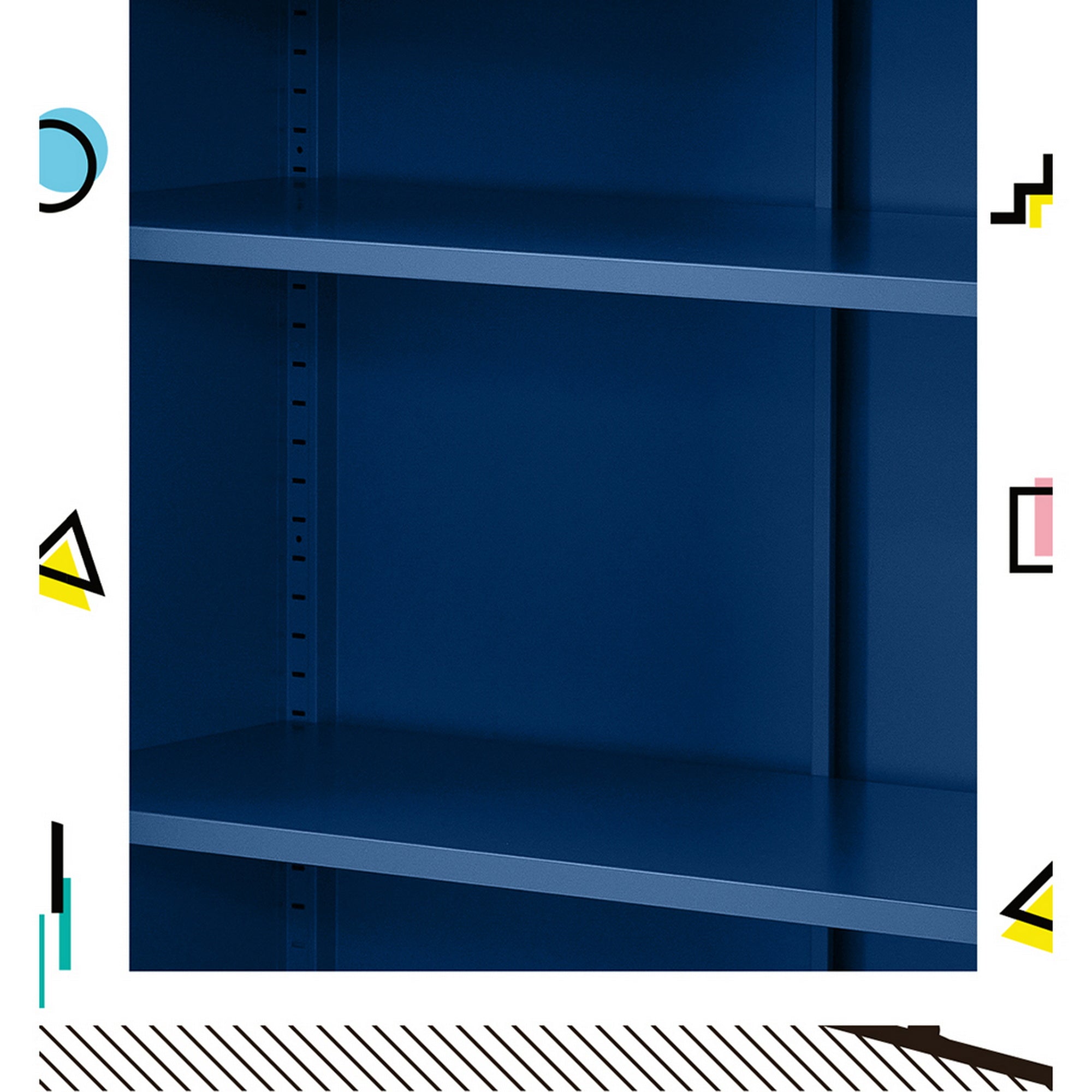 Artiss Metal Locker Cabinet Blue Storage Sideboard Buffet Cabinet 80cm