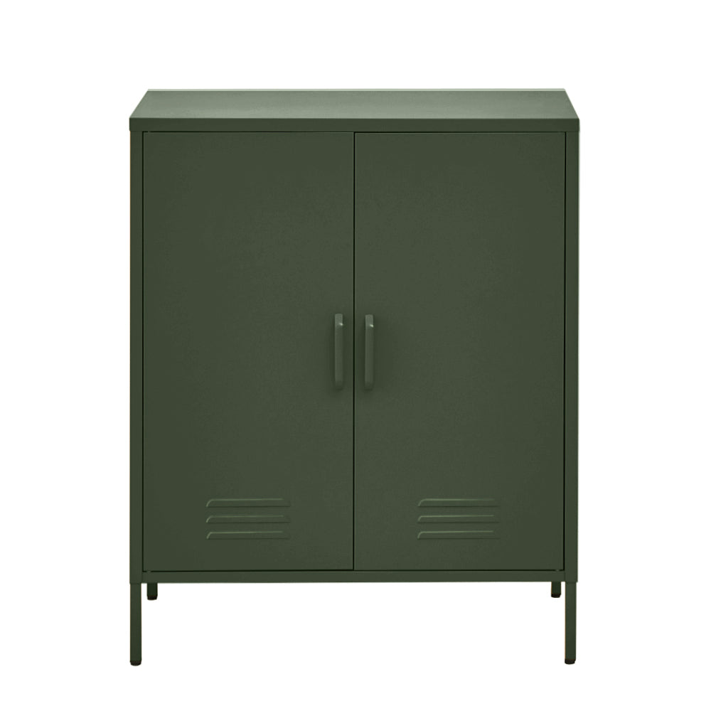ArtissIn Green Metal Storage Cabinet Sideboard Buffet with Adjustable Shelves