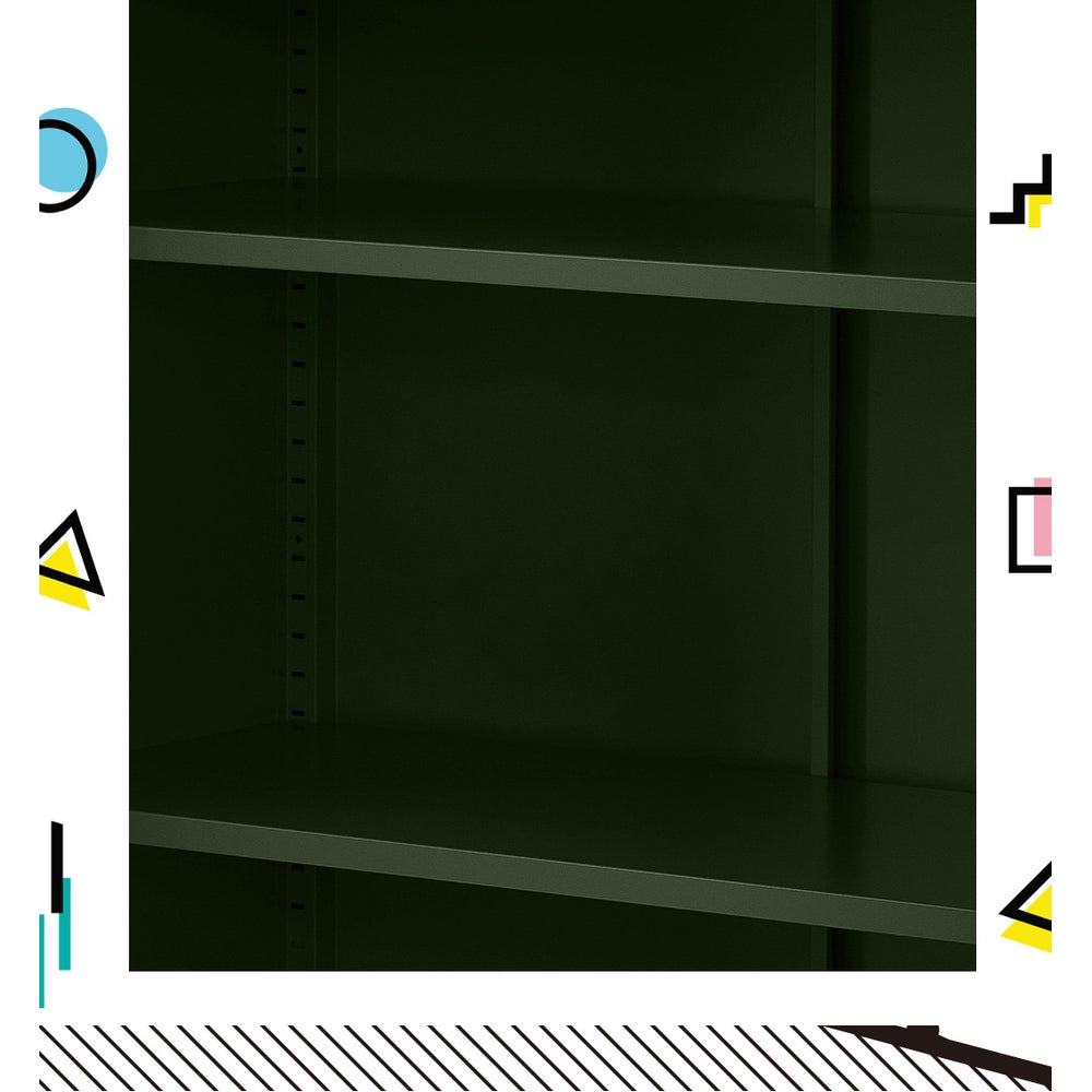 ArtissIn Green Metal Storage Cabinet Sideboard Buffet with Adjustable Shelves