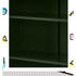 ArtissIn Green Metal Storage Cabinet Sideboard Buffet with Adjustable Shelves