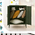 ArtissIn Green Metal Storage Cabinet Sideboard Buffet with Adjustable Shelves