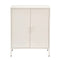 ArtissIn Metal Sideboard Storage Cabinet Steel Buffet Cupboard White 80cm
