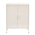 ArtissIn Metal Sideboard Storage Cabinet Steel Buffet Cupboard White 80cm