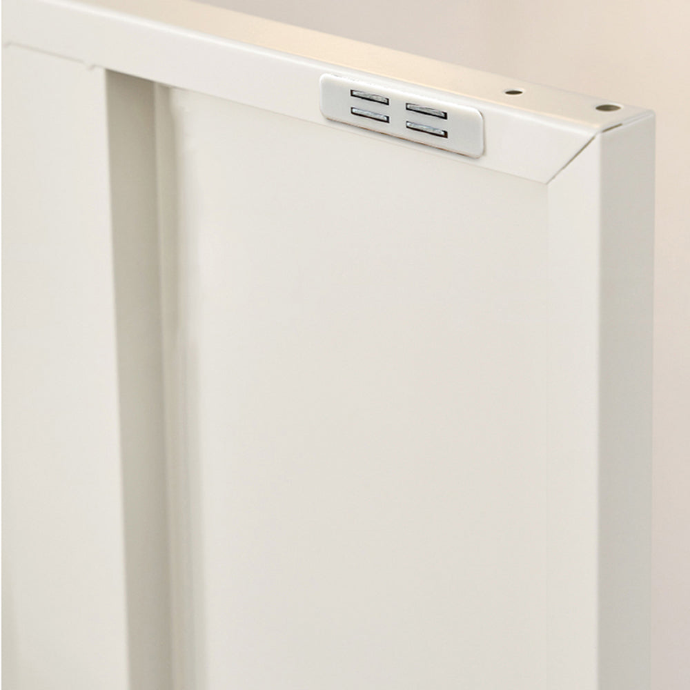 ArtissIn Metal Sideboard Storage Cabinet Steel Buffet Cupboard White 80cm
