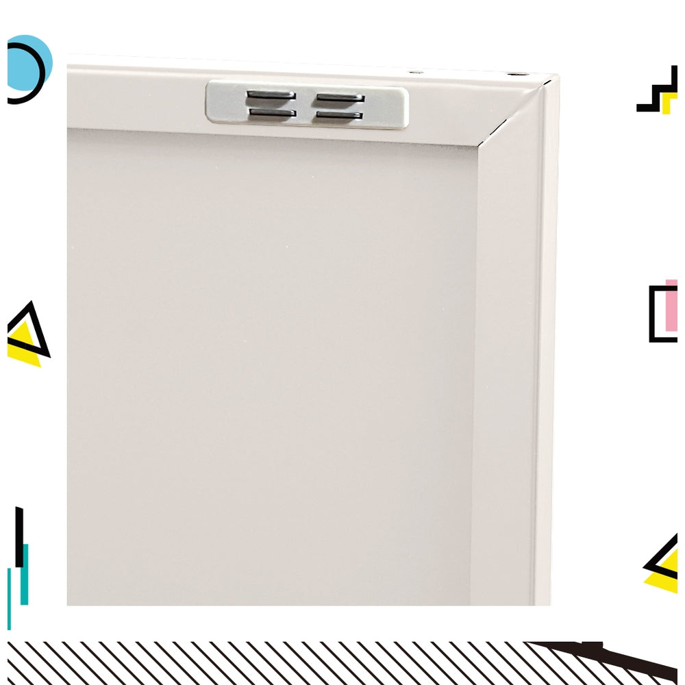 ArtissIn Metal Sideboard Storage Cabinet Steel Buffet Cupboard White 80cm