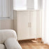 ArtissIn Metal Sideboard Storage Cabinet Steel Buffet Cupboard White 80cm