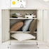 ArtissIn Metal Sideboard Storage Cabinet Steel Buffet Cupboard White 80cm