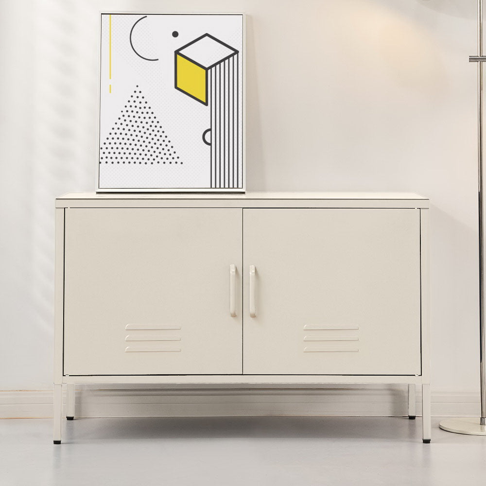 Artiss Buffet Sideboard Metal Cabinet - SWEETHEART White