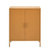 ArtissIn Metal Buffet Sideboard Cabinet Storage Cupboard Yellow 80cm