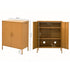 ArtissIn Metal Buffet Sideboard Cabinet Storage Cupboard Yellow 80cm