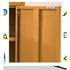ArtissIn Metal Buffet Sideboard Cabinet Storage Cupboard Yellow 80cm