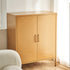 ArtissIn Metal Buffet Sideboard Cabinet Storage Cupboard Yellow 80cm