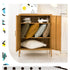 ArtissIn Metal Buffet Sideboard Cabinet Storage Cupboard Yellow 80cm