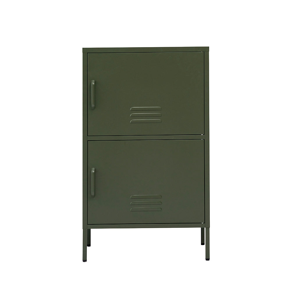 ArtissIn Metal Storage Cabinet Steel Sideboard Buffet Cupboard Green 60cm