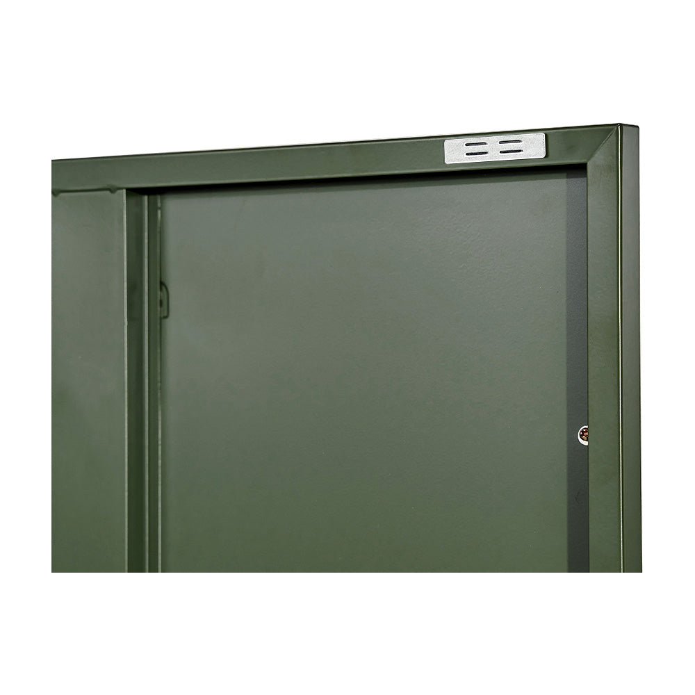 ArtissIn Metal Storage Cabinet Steel Sideboard Buffet Cupboard Green 60cm