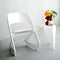 Set of 4 Dining Chairs Office Cafe Lounge Seat Stackable Plastic Leisure Chairs White