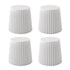 Artiss Set of 4 Cupcake Bar Stools Stackable Foot Stool White