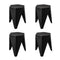 Artiss 4PC Puzzle Stool Set Stackable Plastic Bar Stools Black