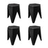 Artiss 4PC Puzzle Stool Plastic Bar Stools Stackable Black