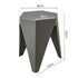 Set of 2 Puzzle Stools Side Table Stackable Indoor Outdoor Grey