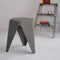 Set of 2 Puzzle Stools Side Table Stackable Indoor Outdoor Grey