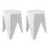 Artiss 2x Bar Stools Puzzle Plastic Foot Stool White