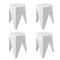 Artiss 4PC Puzzle Stool Set Stackable Polypropylene Indoor Outdoor White