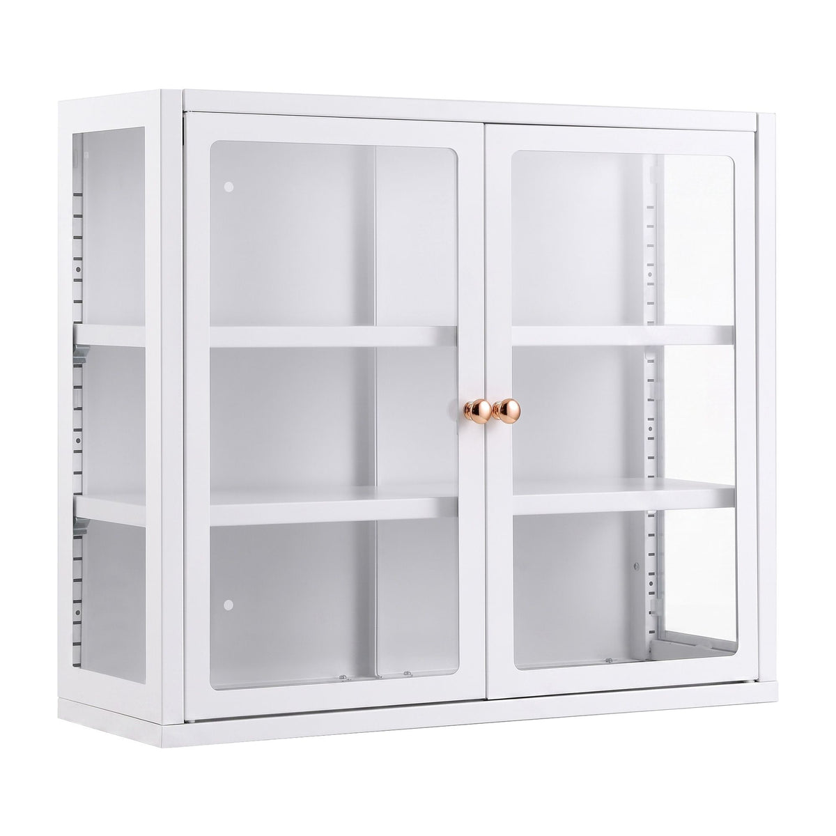 Buffet Cabinet Sideboard Wall Mounted Clear Display Storage 60cm White
