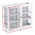 Buffet Cabinet Sideboard Wall Mounted Clear Display Storage 60cm White