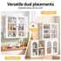 Buffet Cabinet Sideboard Wall Mounted Clear Display Storage 60cm White