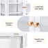Buffet Cabinet Sideboard Wall Mounted Clear Display Storage 60cm White