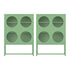 2x Buffet Sideboard Cabinet ELLA Cupboard Storage Glass Doors Metal Green