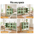 2x Buffet Sideboard Cabinet ELLA Cupboard Storage Glass Doors Metal Green