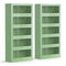 2x Buffet Sideboard Cabinet Storage Cupboard Mesh Doors Metal ELIA Green