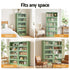 2x Buffet Sideboard Cabinet Storage Cupboard Mesh Doors Metal ELIA Green