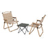 3pc Camping Table Chair Set Outdoor Folding Aluminium Portable Picnic