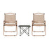 3pc Camping Table Chair Set Outdoor Folding Aluminium Portable Picnic
