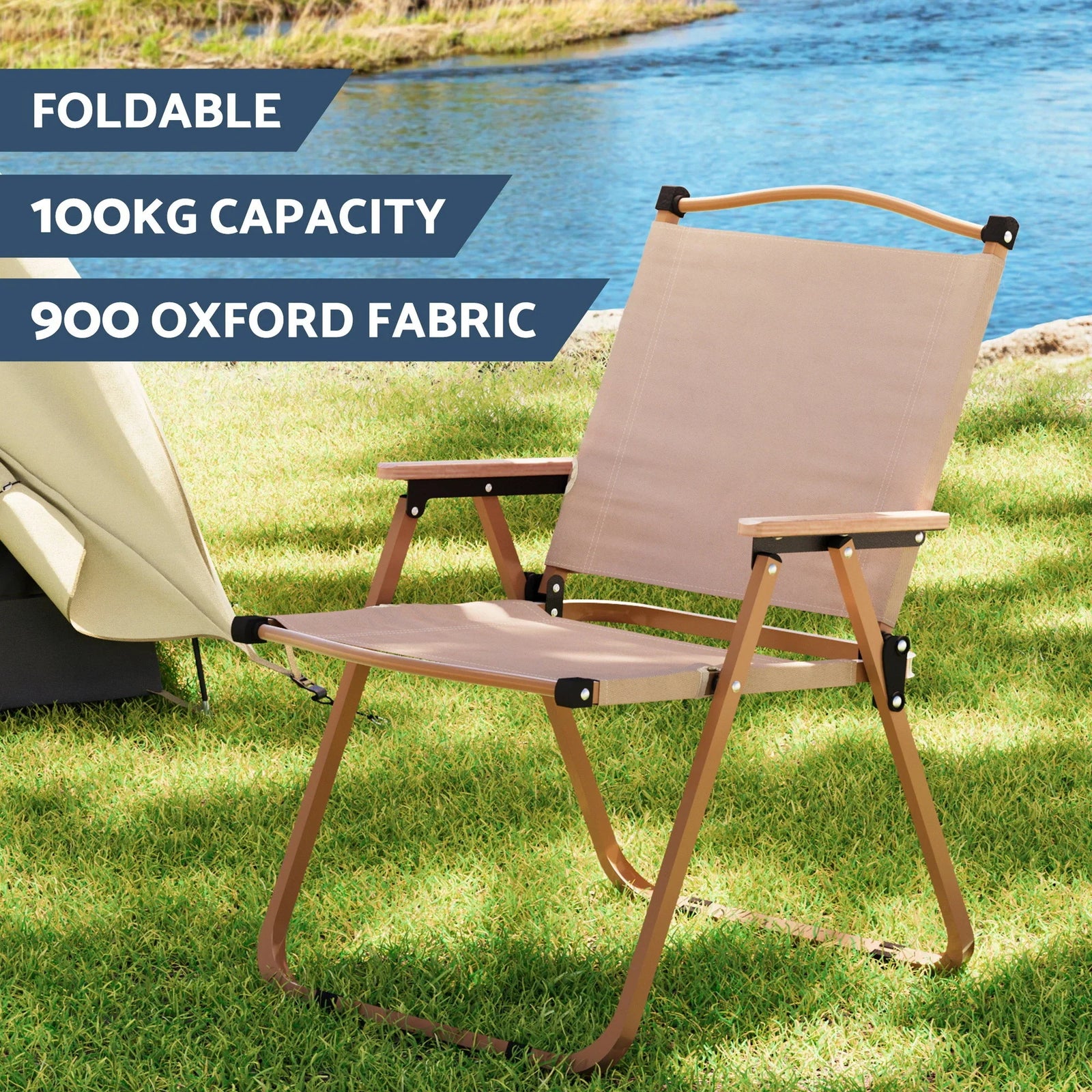 3pc Camping Table Chair Set Outdoor Folding Aluminium Portable Picnic