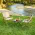 3pc Camping Table Chair Set Outdoor Folding Aluminium Portable Picnic
