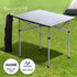 3pc Camping Table Chair Set Outdoor Folding Aluminium Portable Picnic