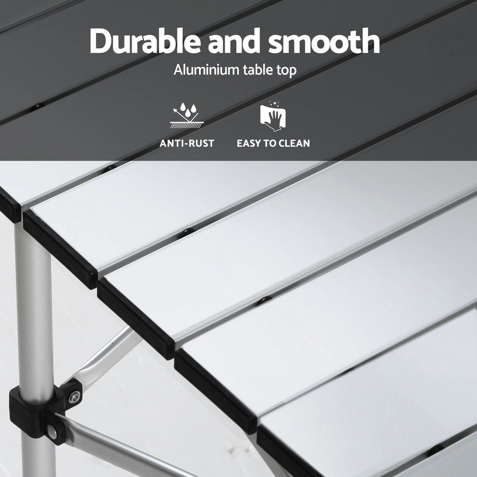 3pc Camping Table Chair Set Outdoor Folding Aluminium Portable Picnic