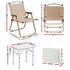 3pc Camping Table Chair Set Outdoor Folding Aluminium Portable Picnic