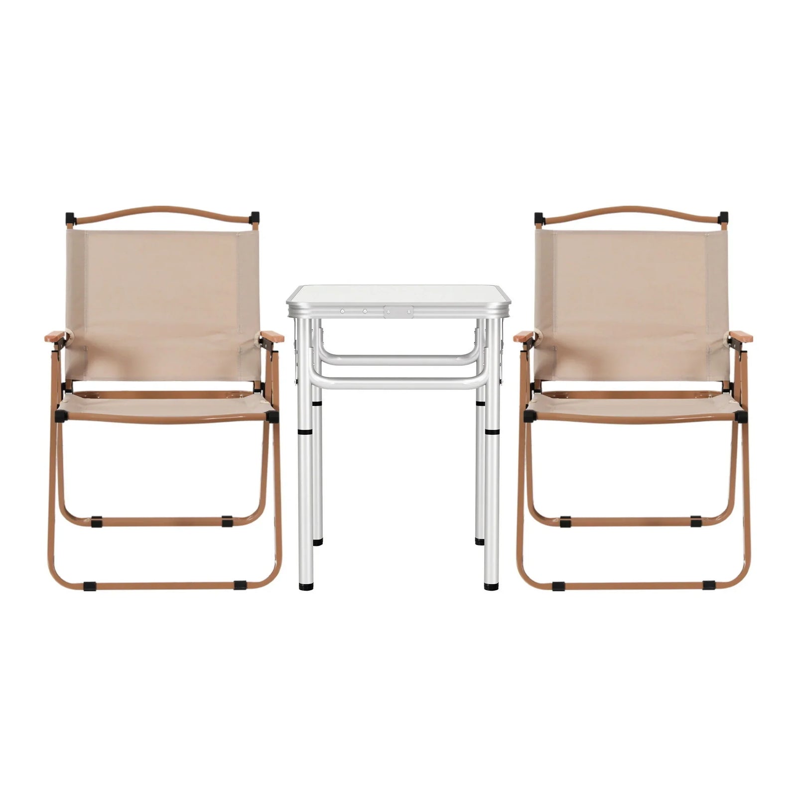 3pc Camping Table Chair Set Outdoor Folding Aluminium Portable Picnic