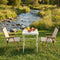 3pc Camping Table Chair Set Outdoor Folding Aluminium Portable Picnic
